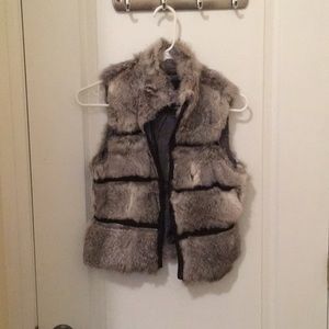Club Monaco Rabbit fur vest